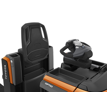 Toyota lågplocktruck OSE250 med bekvämt ryggstöd